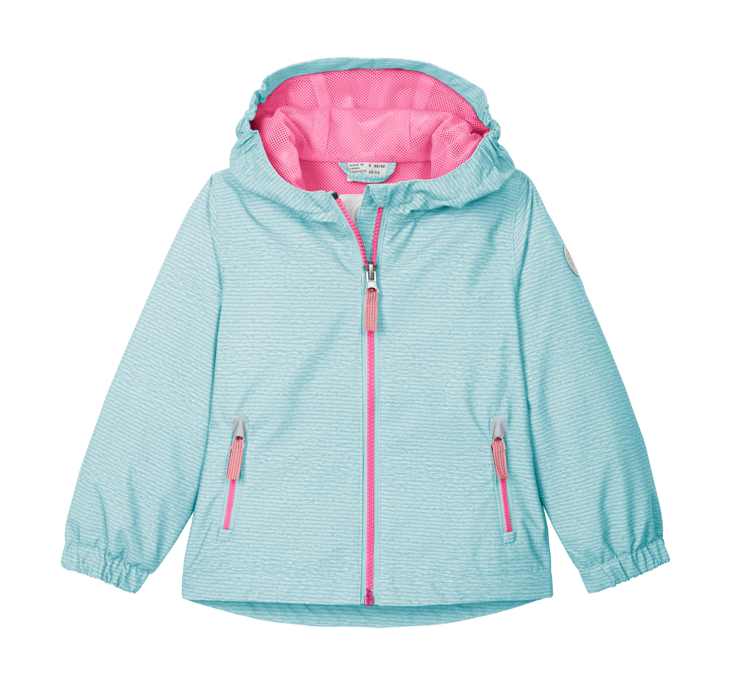 Funktionsjacke "FIOS 6 MNS JCKT", Kinder, Gr. 122/128, grün (mint), Oberstoff: 100% Polyester, Futter: 100% Polyester, FIRST INSTINCT BY KILLTEC, Jacken, Wasser- und winddichte Kinderjacke, verlängerbare Ärmeln, PFAS-frei Image