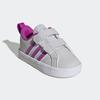 Klettschuh ADIDAS SPORTSWEAR "VS PACE 2.0 KIDS", Gr. 26, dash grau, flash pink, cloud weiß, Synthetik, Textil, sportlich, Schuhe, für Kinder