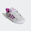 Klettschuh ADIDAS SPORTSWEAR "VS PACE 2.0 KIDS", Kinder, Gr. 32, dash grau, flash pink, cloud weiß, Synthetik, Textil, sportlich, Schuhe