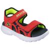 Sandale SKECHERS "RAZOR SPLASH-AQUA BUDDIES", Kinder, Gr. 30, rot (rot, schwarz), Lederimitat, kontrastfarbene Details, sportlich, Schuhe, Sandale mit Klettverschluss, waschbar, Größenschablone zum Download