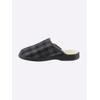 Pantoffel CLASSIC, Herren, Gr. 43, grau (grau, kariert), Textil, Schuhe