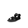 Sandale ECCO "ECCO SAMARA W", Damen, Gr. 38, schwarz, Leder, klassisch, Schuhe, Sommerschuh, Urlaubsandale, Sandalette mit Klettverschluss