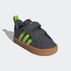 Klettschuh ADIDAS SPORTSWEAR "VS PACE 2.0 KIDS", Gr. 25, grau six, solar slime, gum10, Synthetik, Textil, sportlich, Schuhe, für Kinder
