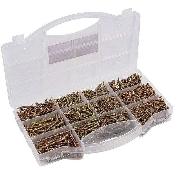 Connex Mehrzweckschrauben-Sortiment Senkkopf TX verzinkt »DP8500132« 1700 Stück grau Image