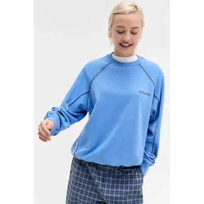 iets frans. Harri Panelled Sweatshirt - Blue S at Urban Outfitters