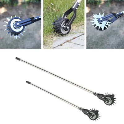 Manual Lawn Edger Single Wheel Manganese Steel and Stainless Steel Lawn Edging Roller Rust Resistant