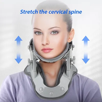 Electric Infrared Heating Neck Cervical Traction Collar Spine Support Hot Compression Tractor