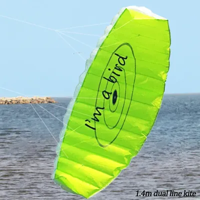 New Outdoor Fun Sports Power Dual Line Stunt Parafoil Parachute Sports Beach Kite For Beginner