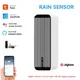 iHseno Tuya Smart Zigbee Sensore pioggia Smart Life APP Controllo remoto 2in1 Rilevatore di inondazioni d'acqua piovana per casa all'aperto