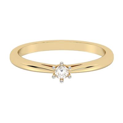 Diam Addict Ring 585/- Gold Diamant weiß 0,1ct. 054 (17,2) Damen Image