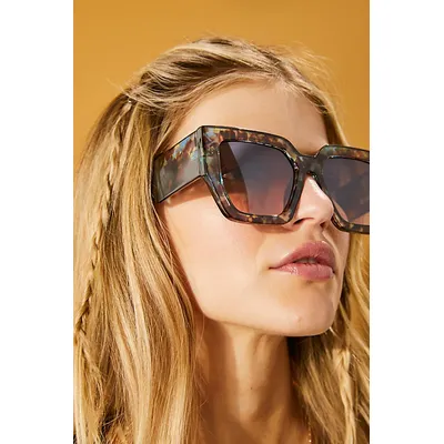 Bel Air Oversized Square Sunglasses at Free People in Stained Glass