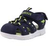 Sandale KANGAROOS "K-Mini", Gr. 24, blau (navy, lime), Synthetik, Textil, sportlich, Schuhe, mit Klettverschluss