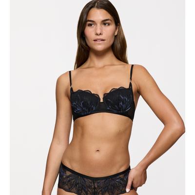 Halbschalen-BH TRIUMPH "Crazy Stupid Love WHP", Damen, Gr. 75, Cup C, schwarz, Mesh, Spitze, Obermaterial: 49% Polyester, 39% Polyamid, 9% Elasthan, 3% Viskose, modisch, BHs, Spitzendetails Image