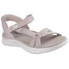 Sandale SKECHERS "GO WALK FLEX SANDAL-ILLUMINATE", Damen, Gr. 35, grau (taupe), Textil, sportlich, Schuhe, Sandalette, Trekking Sandale mit Gogo Mat Fußbett, Topseller