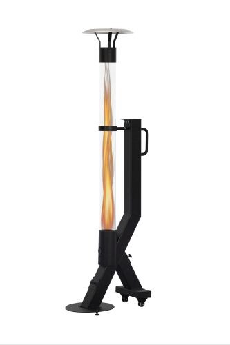 Green Flame – Pellet-Terrassenheizung für den Außenbereich, Raketenheizung – BPH-R100-T1 – Schwarz – Gasfrei Image