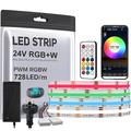 2,5 m 5m 7,5 m Strisce LED Flessibili Set di Luci 728 LED COB 12mm 1 Set staffa di montaggio 1 Set RGB Striscia LED Vacanza Autoadesivo 110-240 V 24 V