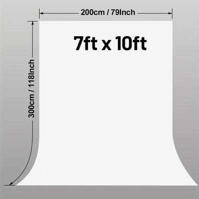 TEMU 10x10ft High-density Polyester Photo Backdrop, White, Wrinkle-resistant, Machine Washable, Seamless For Portraits, Video , Parties - Only Background, For Weddings