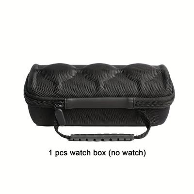 TEMU Box , Portable , Rectangle Storage Suede , -absorbing , For 3 Watches, For , School, Thanksgiving, Christmas, Halloween Image