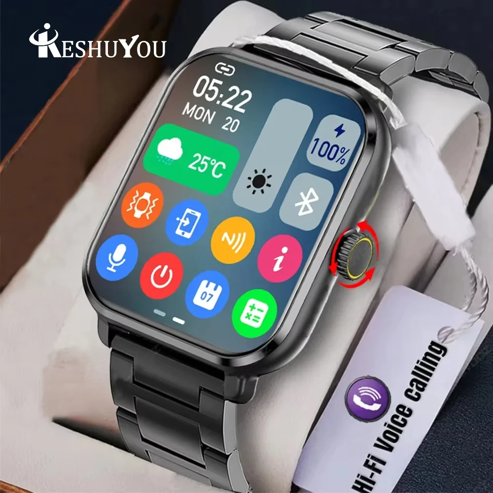KESHUYOU Neue Smartwatch H9 Pro MAX 2,01 Zoll HD-Display Bluetooth Anruf Nachricht Alarm Sportmodus Smartwatch für Männer Frauen Image