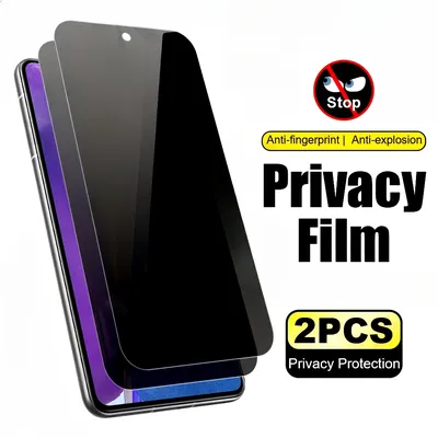 2Pcs Anti-Spy Gehärtetes Glas Für Samsung Galaxy A15 A16 A24 A25 A26 A36 5G Screen Protectors für Samsung A13 A56 A55 A53 A52 A73