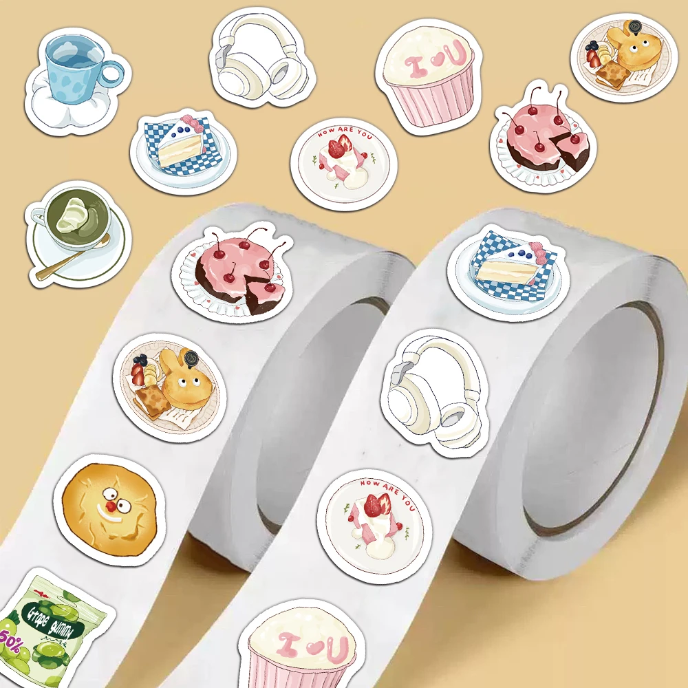 500PCS Kreative Salz Serie Rolle Aufkleber Laptop Handbücher Umschläge Wasser Tassen Wasserdichte Dekorative Aufkleber Image