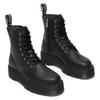 Schnürboots DR. MARTENS "Jadon", Damen, Gr. 43, schwarz, Lederimitat, modisch, Schuhe, Stiefelette, Freizeitschuh mit Plateausohle