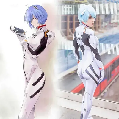 Neon Genesis Evangelion Ayanami Rei Anime periphere Cartoon-Strumpfhose kreative Persönlichkeit Cosplay Anime-Anzug cooler Overall Cosplay Image