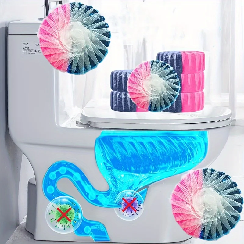 Multipack-Toilettenschüssel-Reinigungswerkzeuge, Reiniger, langlebiger Toilettenreiniger, Toilettenschüssel-Reiniger, Tabletten, verhindern verschiedene Flecken Image