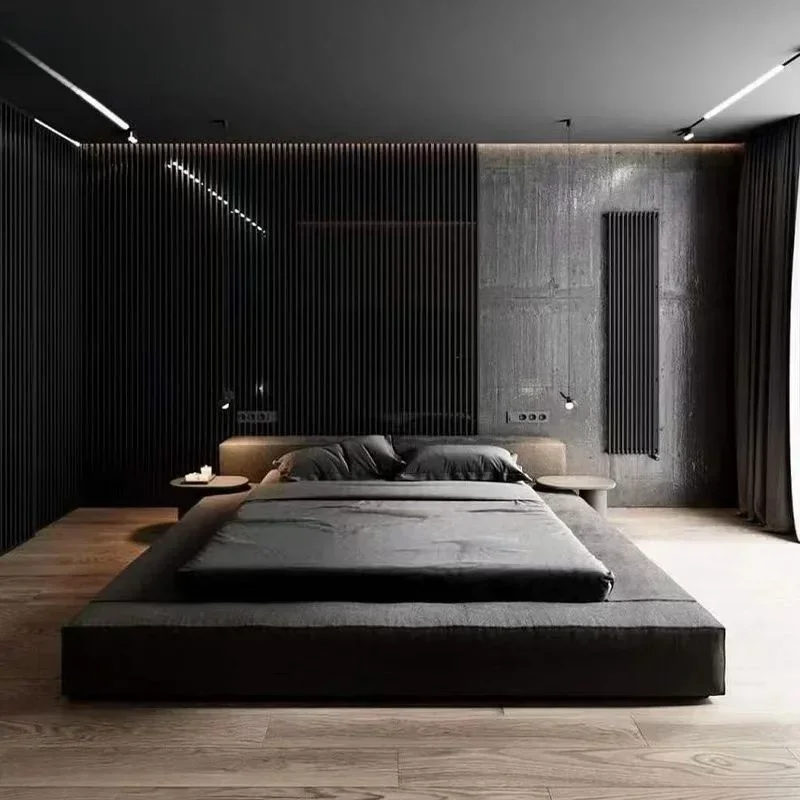 Kopfteilrahmen Doppelbett Europäisches einfaches Doppelbett Doppelbett Twin King Size Nordic Modern Letto Matrimoniale Schlafzimmermöbel