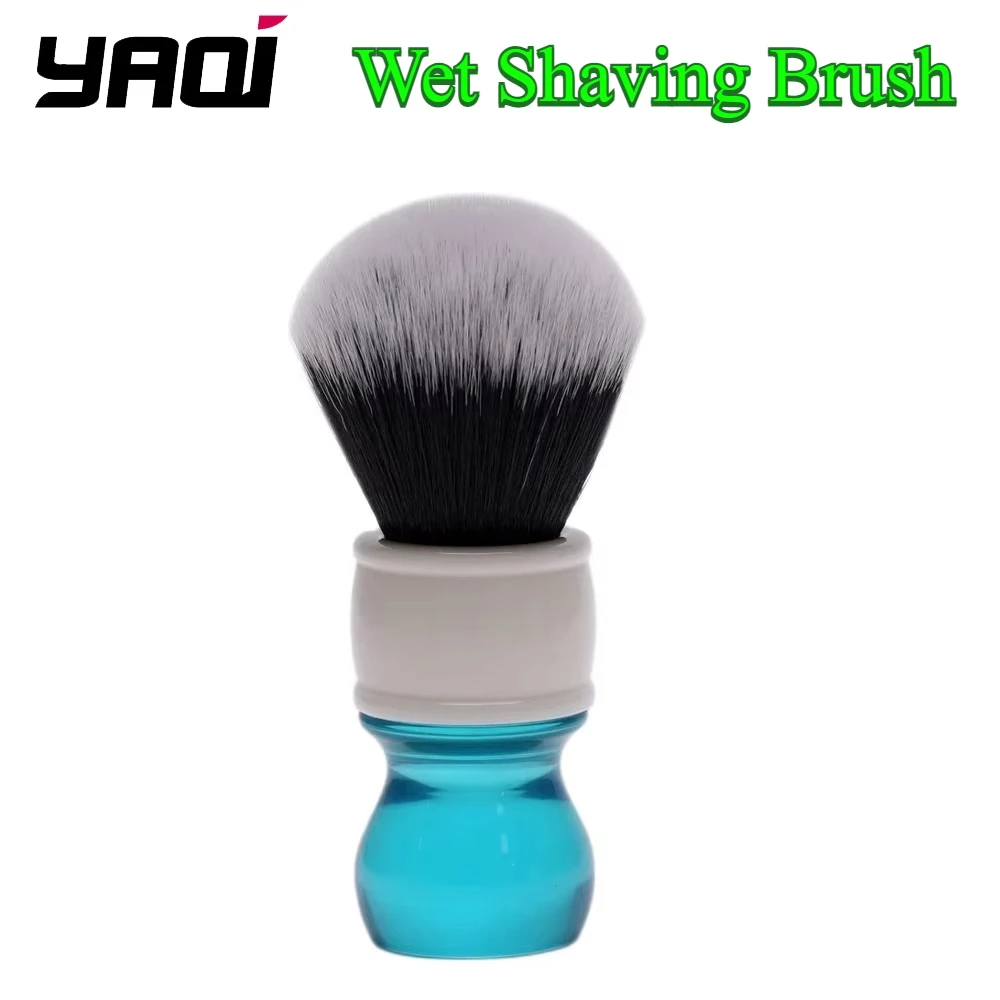 Nasser Rasierpinsel Yaqi 24 mm Aqua Smoking Kunsthaar Rasierpinsel Männer Rasierprodukte Geschenk für Freund Image
