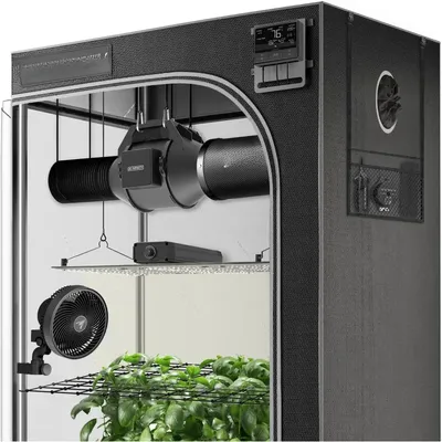 Grow System 2x4, 2-Plant Kit, WiFi-Integrated Grow Tent Kit, Automate Ventilation, Circulation,