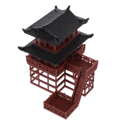 Fish Tank Ancient Building Model Pavilion Ornament Mini Statues Miniature Figurine Gazebo Aquarium