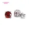 5mm 6.5mm 8mm 9mm Lab Grown Ruby 925 Sterling Silver Earrings Stud Pigeon Blood Ruby Earrings Women