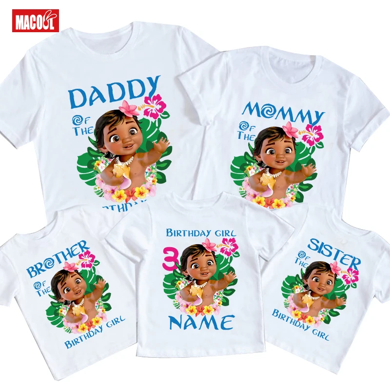 Maglietta per ragazza di terzo compleanno Camicie per la famiglia Abiti coordinati per la famiglia Maglietta per bambini Festa con nome personalizzato T-shirt Vestiti 2 3 4 5 anni