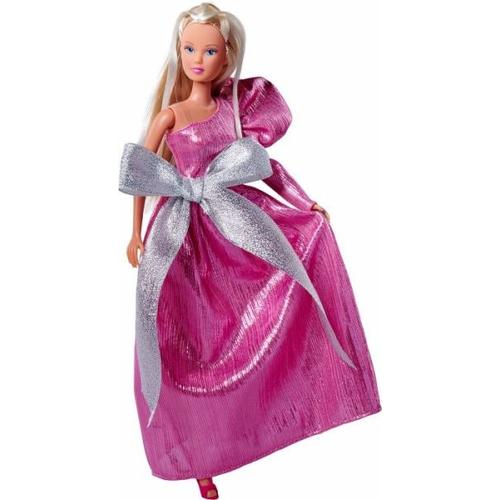 Simba 105733639 - Steffi Love Bow Mazing im rosa Abendkleid, Modepuppe, Ankleidepuppe, 29 cm - Simba Toys