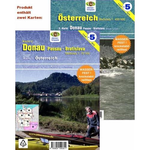 Wassersport-Wanderkarte Österreich - Erhard Jübermann