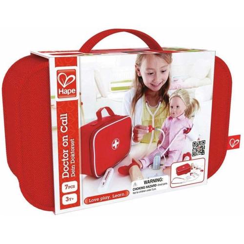 Hape E3010 - Dein Doktorset, Arztkoffer, 7-teilig - Toynamics Europe