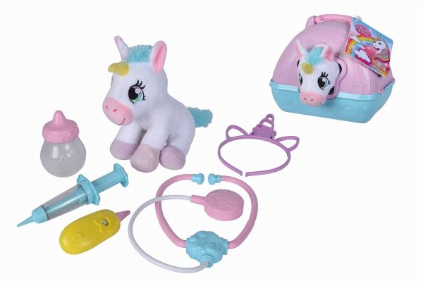 Simba 105542140 - Doktorkoffer mit Plüsch Einhorn, 20cm - Simba Toys