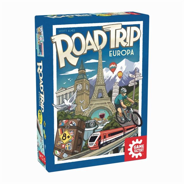 Game Factory 646292 - Road Trip Europa, Kartenspiel - Game Factory