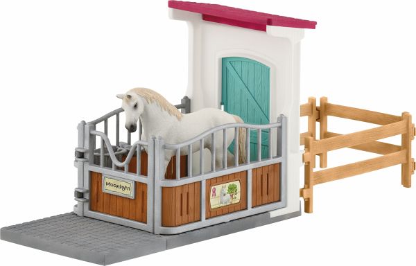 Schleich 42569 - Horse Club, Pferdebox mit Vollblut Hengst - Schleich