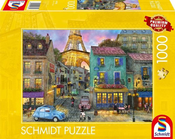 Schmidt Spiele 59780 - In den Straßen von Paris, Puzzle Standard 1.000 Teile - Schmidt Spiele