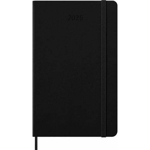Moleskine 12 Monate Wochenkalender 2026, Large/A5, 1 Wo = 2 Seiten, horizontal, fester Einband, Schwarz - Moleskine Germany