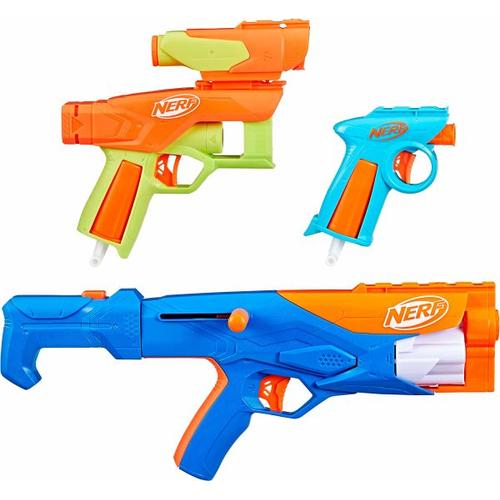 Hasbro F8633EU4 - Nerf N Series Gear Up Pack, High-Performance-Blaster-Set mit 3 Blaster und 18 Nerf N1 Darts - Hasbro Image