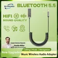 Ricevitore audio AUX per auto Bluetooth 5.5 USB a 3,5 mm stereo HiFi musica adattatore wireless con microfono vivavoce chiamata navigazione per altoparlante auto BT trasmissione