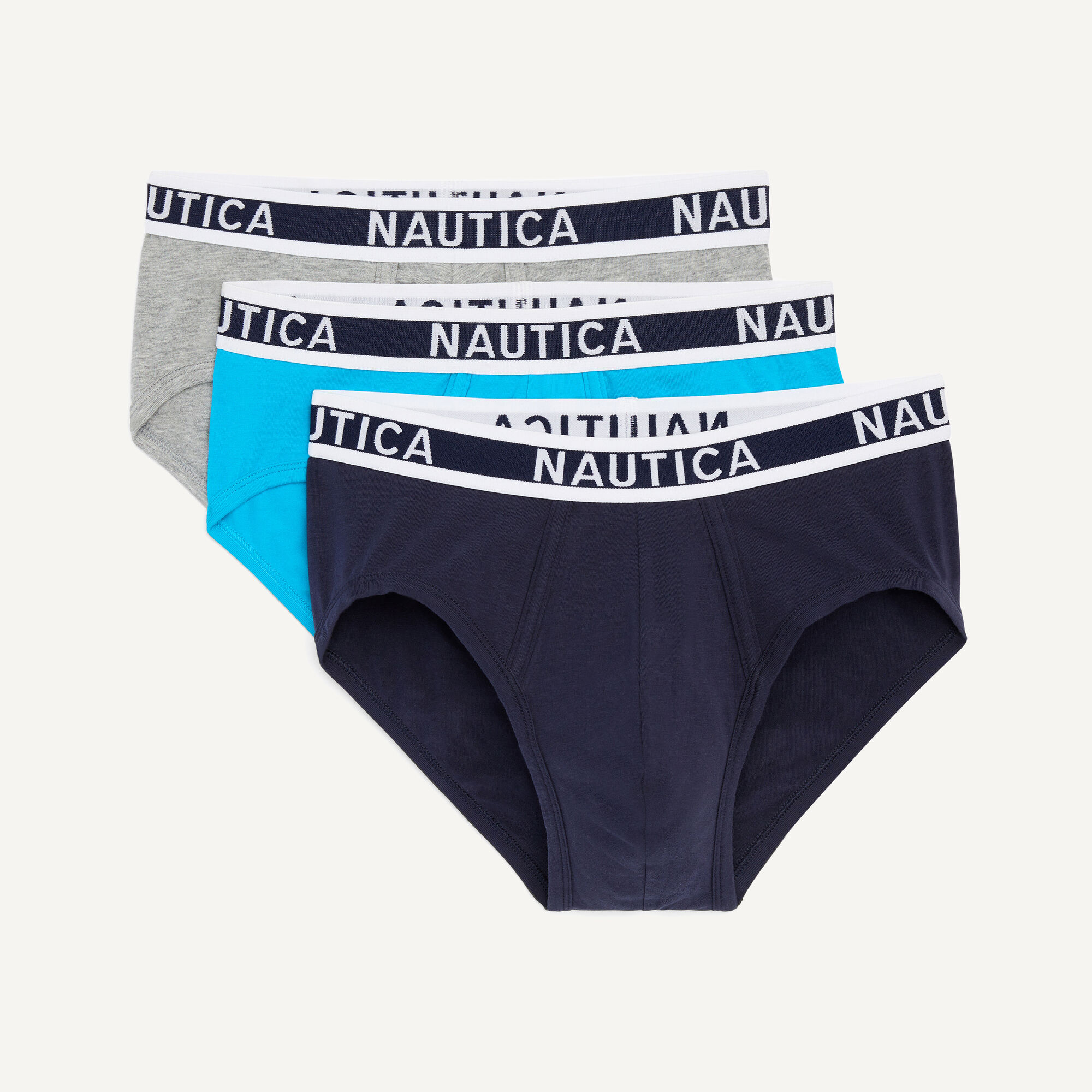 Nautica Men's Classic Stretch Briefs, 3-Pack 483 (Turquoise), M