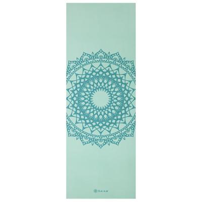 GAIAM - 5 mm Classic Printed Yoga Mat Gr 61 x 173 x 0,5 cm grün/türkis