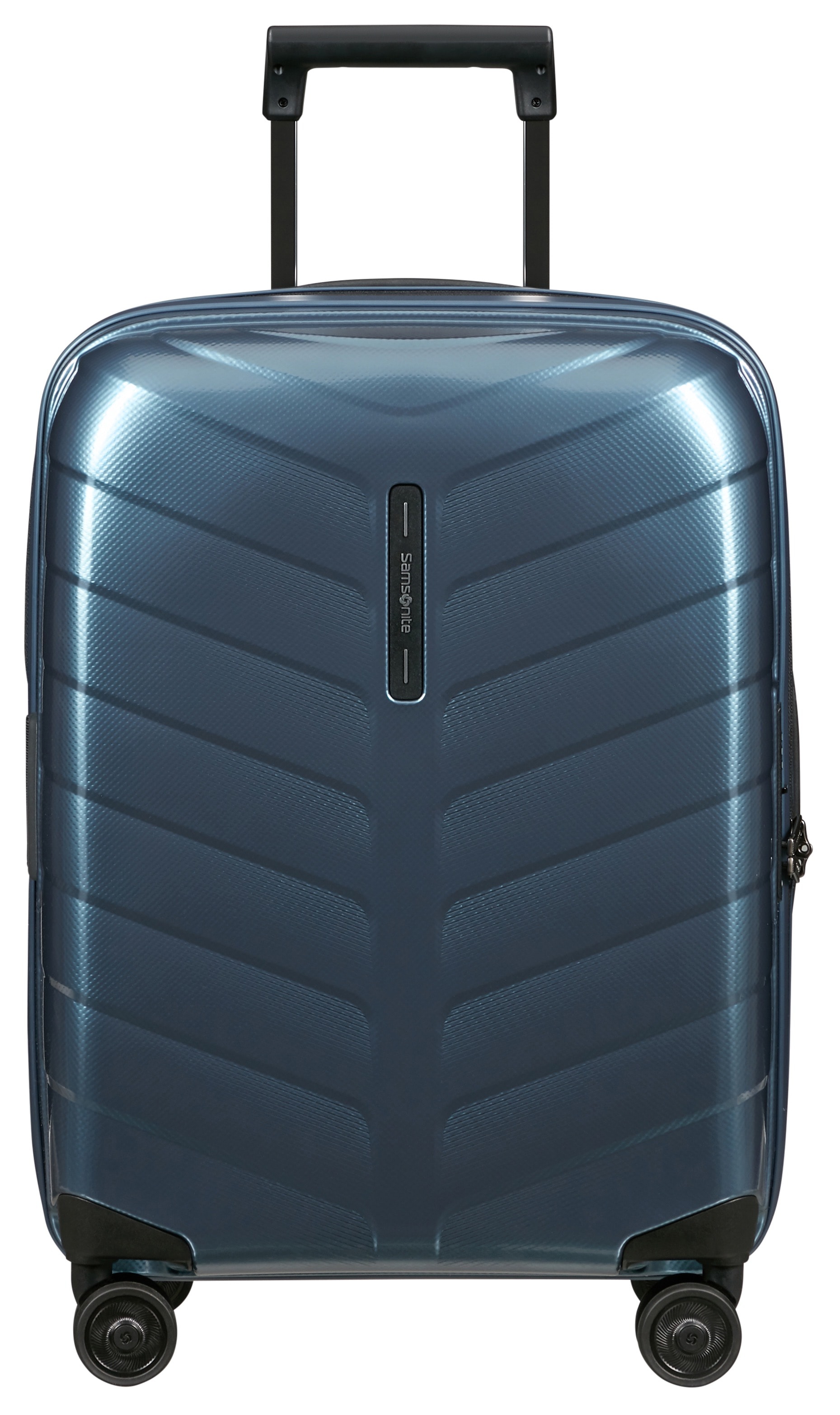 Hartschalen-Trolley SAMSONITE "ATTRIX, verschiedene Größen und Farben", Gr. B/H/T: 40 x 55 x 20 38, blau (steel blau), Polypropylen, Strukturmuster, Koffer, Hartschalen-Koffer Reisegepäck TSA-Schloss Volumenerweiterung bei S Image