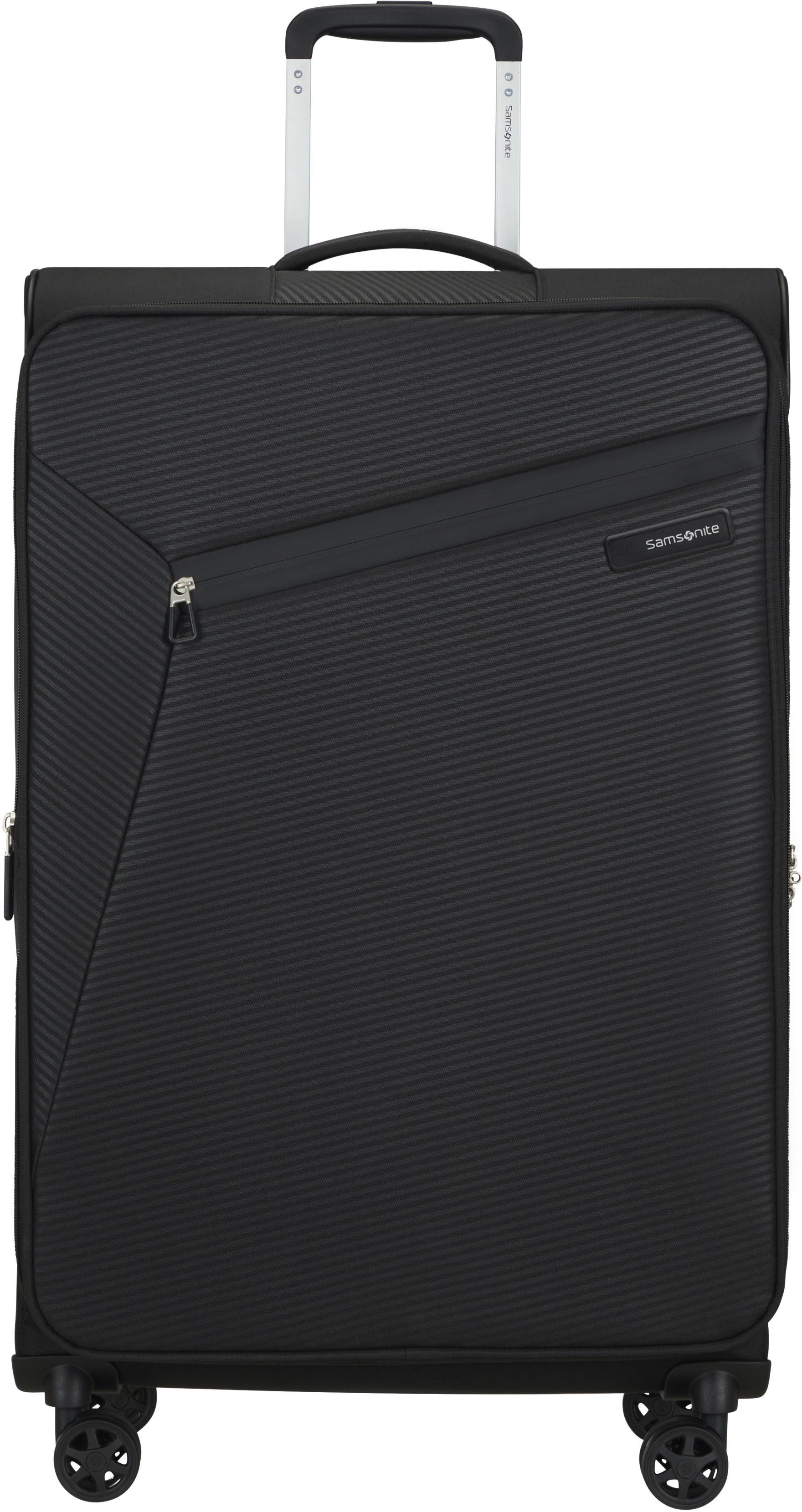 Weichgepäck-Trolley SAMSONITE "LITEBEAM, verschiedene Größen und Farben", Gr. B/H/T: 47 x 77 x 28 103, schwarz, Polyester, Koffer, Reisekoffer Aufgabegepäck Trolley Volumenerweiterung bei M/L Image