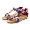 Sandale LASCANA "Sommerschuh, Pantolette, offener Schuh, Sandalette", Damen, Gr. 36, bunt (pink, lila, blau), Obermaterial: 100% Textilmaterial. Futter: 100% Textilmaterial. Decksohle: 100% Lederimitat. Laufsohle: 100% Synthetik, mehrfarbig, leicht...