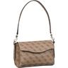Guess Handtasche Brenton Flap Logo Latte Braun Damen